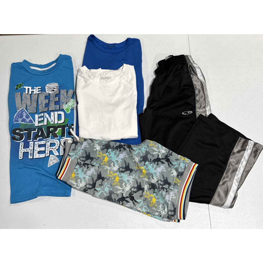 Boys Clothes Size 8-10 Shirts, Sweatpants, Shorts Graphic Print Casual